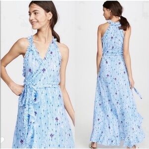 Poupette St Barth Tamara Long Midi Wrap Dress